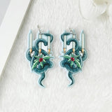 10Pcs Christmas Charms Spooky Skull Hand Snake Champagne Holiday Pendant