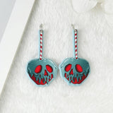 10Pcs Christmas Charms Spooky Skull Hand Snake Champagne Holiday Pendant
