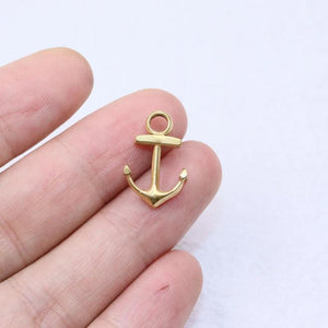 5pcs Stainless Steel High Anchor Charms Pendant DIY Necklace Earrings Bracelets