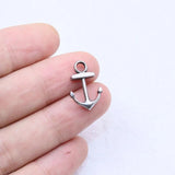 5pcs Stainless Steel High Anchor Charms Pendant DIY Necklace Earrings Bracelets
