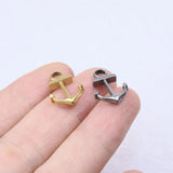 5pcs Stainless Steel High Anchor Charms Pendant DIY Necklace Earrings Bracelets