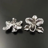 6pcs Orchid Pendant Apricot Flower Shaped Charm Pendants DIY Findings