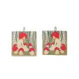 10Pcs Magic Mushroom Girl Charms Acrylic DIY Jewelry Findings Earring Pendant