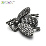Brass Micro Pave Cubic Zirconia Beetles Charm Pendant DIY Jewelry Findings