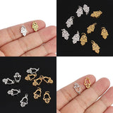 5pcs Snowflake & Smiley Stainless Steel Charms for DIY Jewelry Making