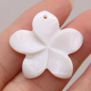 4Pcs Shell Pendant Flower Charms DIY Jewelry Making Women