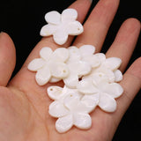 4Pcs Shell Pendant Flower Charms DIY Jewelry Making Women