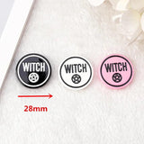 15Pcs 28MM Halloween Party Charms Witch Resin Punk Jewelry Findings