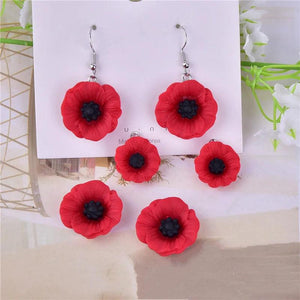 10pcs Poppy Resin Charms for DIY Jewelry Making