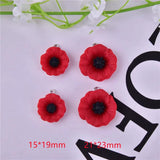 10pcs Poppy Resin Charms for DIY Jewelry Making