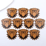 10pcs Acrylic Rugby Caps Elephant Tiger Dog Print Charms Pendant DIY Jewelry