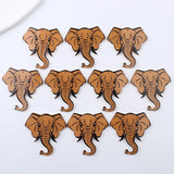 10pcs Acrylic Rugby Caps Elephant Tiger Dog Print Charms Pendant DIY Jewelry