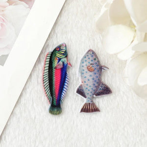 10Pcs Accordion Fish Charms Acrylic DIY Making Accessories