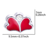 Crystal Puzzle Rainbow Heart Floating Charms Angel Wing Love Breloque