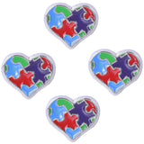 Crystal Puzzle Rainbow Heart Floating Charms Angel Wing Love Breloque