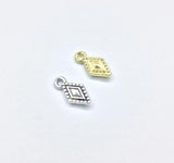 20pcs 6*13mm Gold/Silver Plated Drop Zinc Alloy Charms Pendant DIY Jewelry