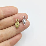 20pcs 6*13mm Gold/Silver Plated Drop Zinc Alloy Charms Pendant DIY Jewelry