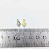 20pcs 6*13mm Gold/Silver Plated Drop Zinc Alloy Charms Pendant DIY Jewelry