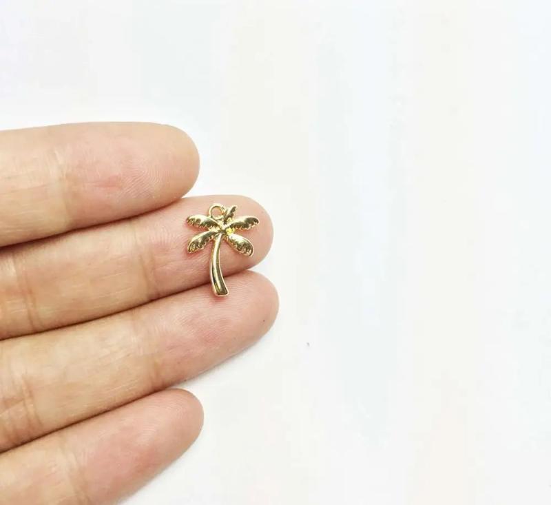 15*12mm Coco Nut Palm Tree Charms Pendant 20pcs/bag DIY Jewelry 2 Colors