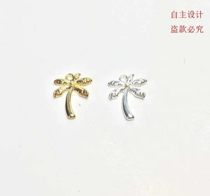 15*12mm Coco Nut Palm Tree Charms Pendant 20pcs/bag DIY Jewelry 2 Colors