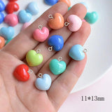 20Pcs Mixed Hearts Resin Charms - Jewelry Making - Earrings Necklace Keychain