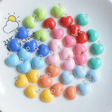 20Pcs Mixed Hearts Resin Charms - Jewelry Making - Earrings Necklace Keychain