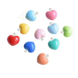 20Pcs Mixed Hearts Resin Charms - Jewelry Making - Earrings Necklace Keychain