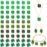 60 Pcs Mixed Charms Lucky Irish Four Leaf Clover Red Green Colorful Pendants