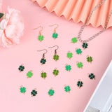60 Pcs Mixed Charms Lucky Irish Four Leaf Clover Red Green Colorful Pendants