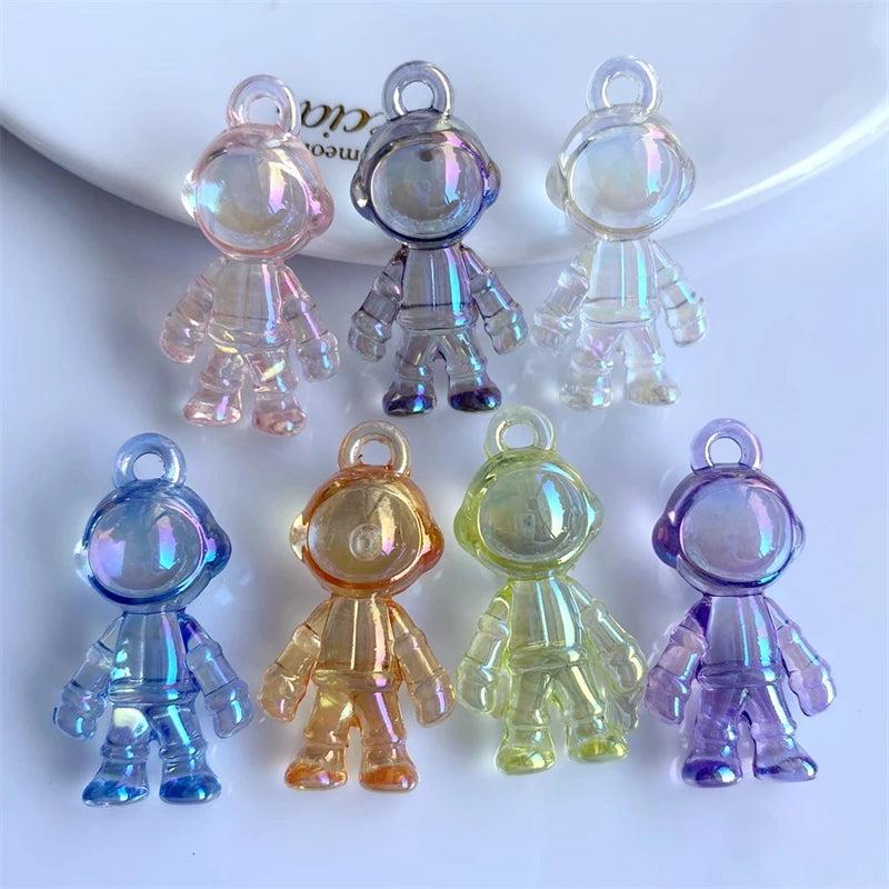 10pcs Resin 3D Spaceman Astronauts Pendant Charms For Jewelry Making
