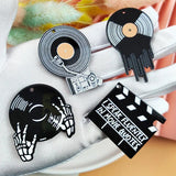 10pcs Phonograph Clapper Acrylic Charms DIY Jewelry Earring Keychain