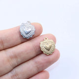 5pcs 14mm Stainless Steel Heart Charms Pendant DIY Necklace Earrings Bracelet