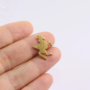 10pcs 20mm Stainless Steel Unicorn Charms Pendant DIY Jewelry 2 Colors