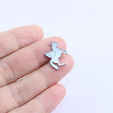 10pcs 20mm Stainless Steel Unicorn Charms Pendant DIY Jewelry 2 Colors