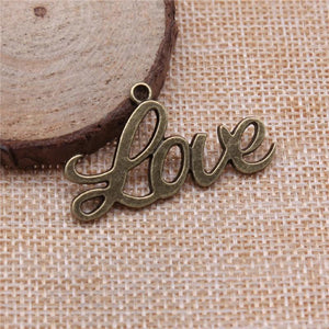 10pcs Dreaming Of the Sea Love Plates Pendant Charm Antique Bronze Jewelry
