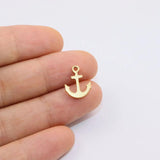 10pcs 14*10mm Stainless Steel Anchor Charms Pendant DIY Jewelry Unfading