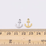 10pcs 14*10mm Stainless Steel Anchor Charms Pendant DIY Jewelry Unfading