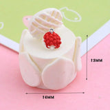 10Pcs Cake Resin Charms Pendant for DIY Jewelry Making