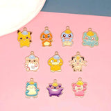 10pcs Alloy Dripping Oil Pendant Earrings Charm DIY Accessories