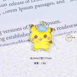 10pcs Alloy Dripping Oil Pendant Earrings Charm DIY Accessories