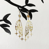 4pcs Raw Brass Celestial Moon Moth Butterfly Charms Pendant DIY Jewelry Making