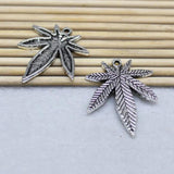 4Pcs Green Pot Leaf Weed Round Leaf Green Drop Oil Charms Pendant