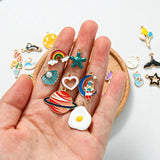 30pcs Mixed Alloy Enamel Charm Pendant Jewelry Making