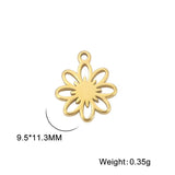 20pcs Flower Charm Mini Stainless Steel Charms for Bracelets Making
