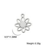 20pcs Flower Charm Mini Stainless Steel Charms for Bracelets Making