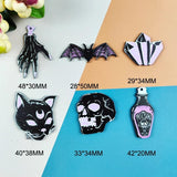 10Pcs Halloween Acrylic Charms Double Sided Punk Crafts