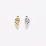 10pcs Stainless Steel High Wings Charms Pendant DIY Jewelry 2 Colors