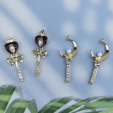 10pcs Crown Heart Moon Charms Pendants DIY Jewelry Accessories