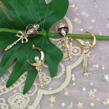 10pcs Crown Heart Moon Charms Pendants DIY Jewelry Accessories