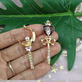 10pcs Crown Heart Moon Charms Pendants DIY Jewelry Accessories